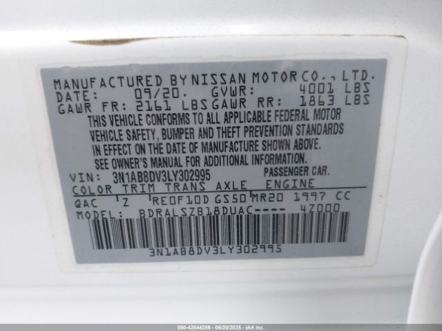 2020 NISSAN SENTRA 3N1AB8DV3LY302995 Photo 8