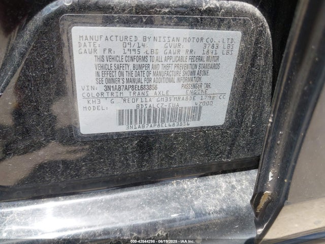 Nissan 2014 2014 3N1AB7AP8EL683856 Image 9