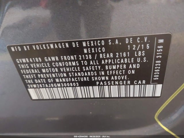 3VW267AJ8GM300803 Volkswagen 1.4t