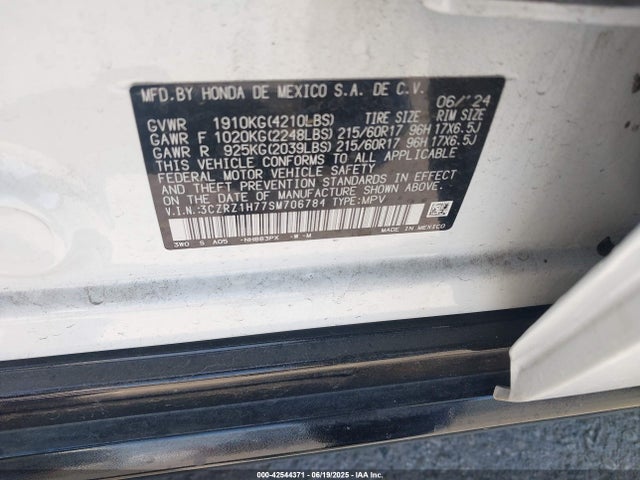 3CZRZ1H77SM706784 Honda k20z5