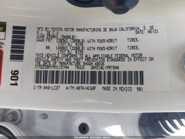 2021 TOYOTA TACOMA 3TMDZ5BN7MM115744 Photo 8