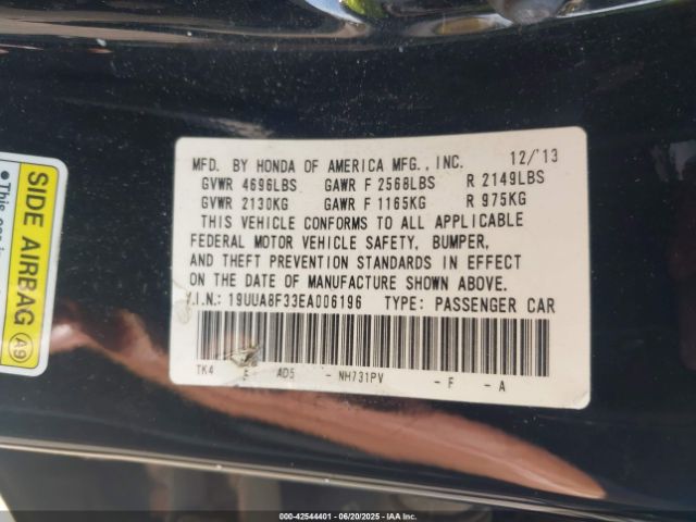 19UUA8F33EA006196 Acura j35z6