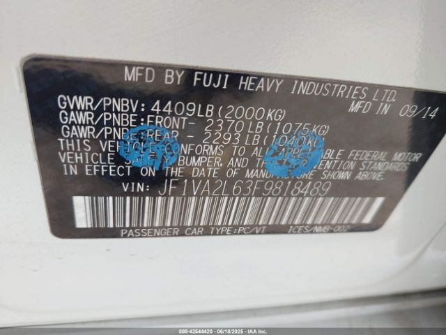 2015 SUBARU WRX STI JF1VA2L63F9818489 Photo 8