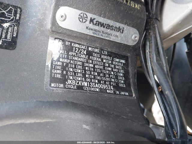 Kawasaki Zx1002 M 2025 JKBZXVM13SA009524 Image 10