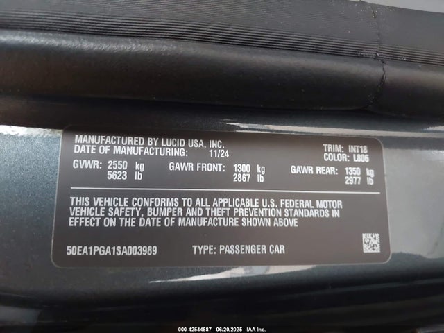 Lucid Air 2025 50EA1PGA1SA003989 Image 9