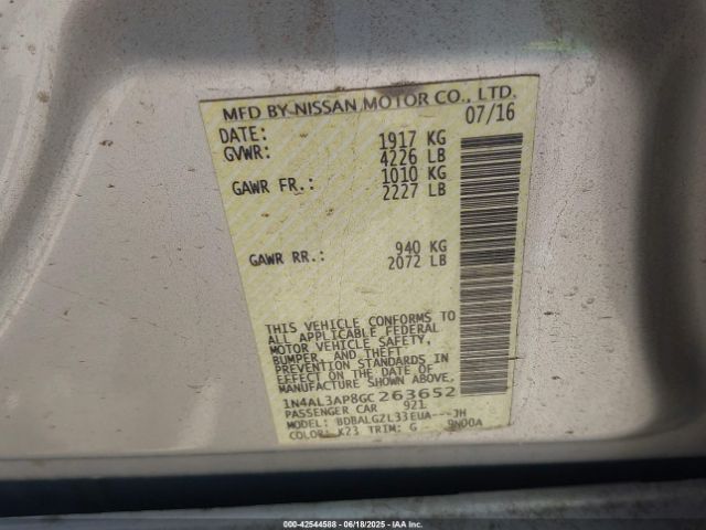 1N4AL3AP8GC263652 Nissan 2016