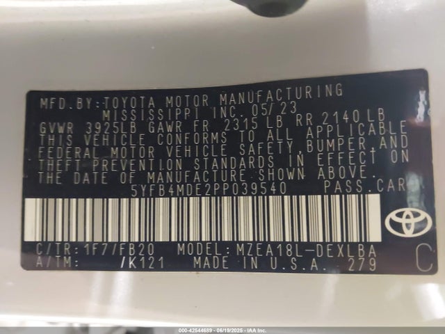 Toyota m20a-fks 2023 5YFB4MDE2PP039540 Image 21