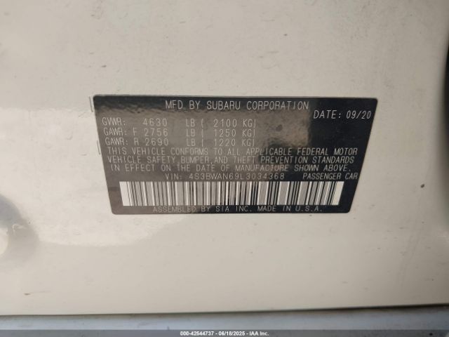 4S3BWAN69L3034368 Subaru u5