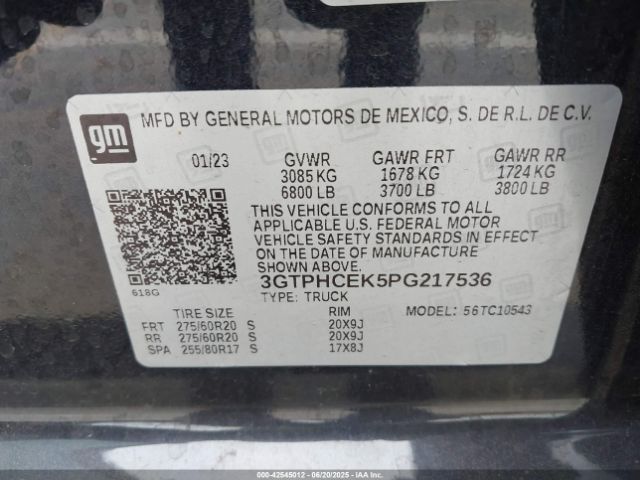 2023 GMC SIERRA 1500 3GTPHCEK5PG217536 Photo 8