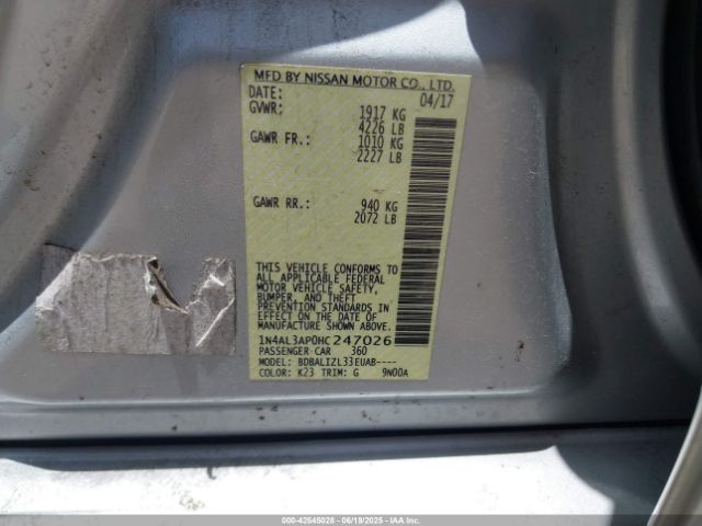 2017 NISSAN ALTIMA 1N4AL3AP0HC247026 Photo 8