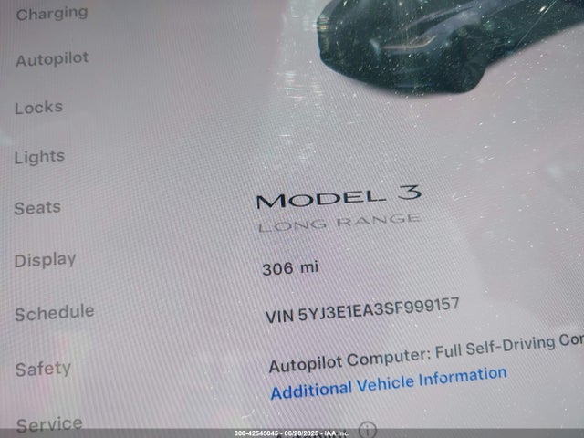 Tesla Model 3 Long Range Rear-wheel Drive 2025 5YJ3E1EA3SF999157 Image 15