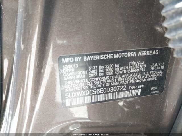 2014 BMW X3 5UXWX9C56E0D30722 Photo 8