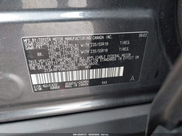 2022 TOYOTA RAV4 2T3A1RFV0NC293265 Photo 8