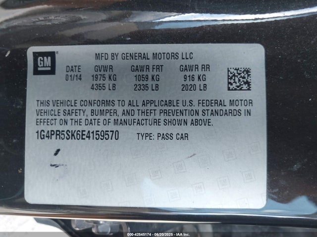 1G4PR5SK6E4159570 Buick lea