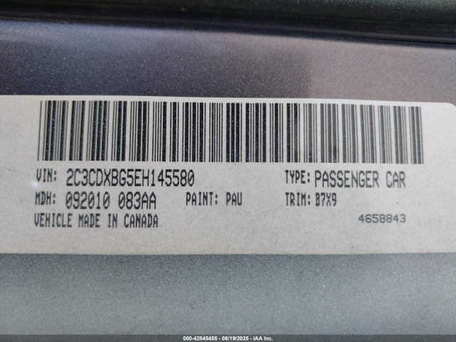 2014 Dodge Charger Se მანქანა იყიდება აუქციონზე, vin: 2C3CDXBG5EH145580, აუქციონის ნომერი: 42545455