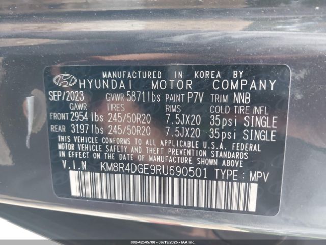 2024 HYUNDAI PALISADE KM8R4DGE9RU690501 Photo 8