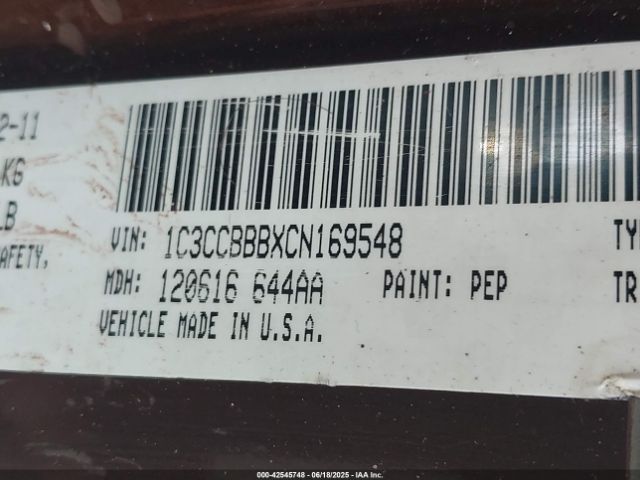 2012 CHRYSLER 200 1C3CCBBBXCN169548 Photo 8