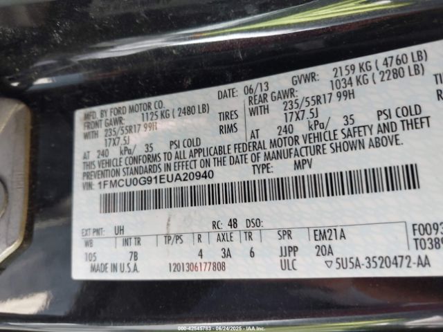 2014 FORD ESCAPE 1FMCU0G91EUA20940 Photo 8