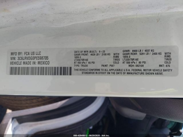 2023 RAM PROMASTER 2500 3C6LRVDG0PE598705 Photo 8