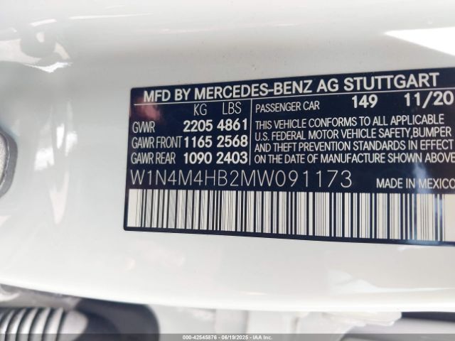 2021 MERCEDES-BENZ GLB 250 W1N4M4HB2MW091173 Photo 8