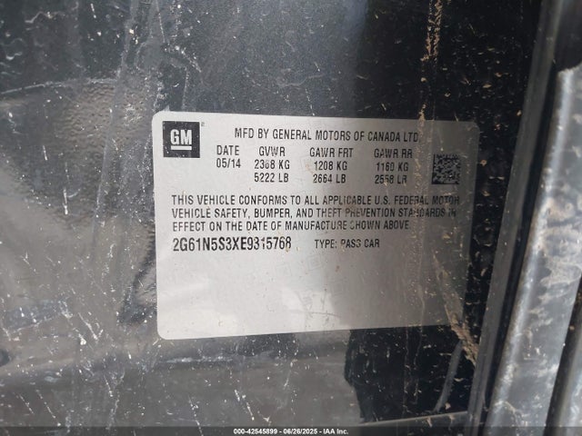 2014 CADILLAC XTS 2G61N5S3XE9315768 Photo 8