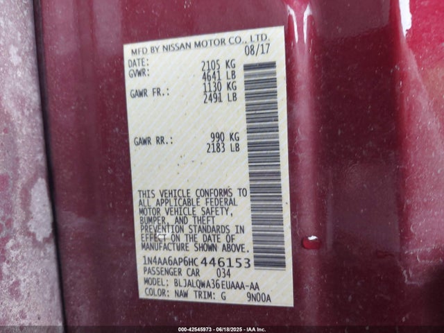 2017 NISSAN MAXIMA 1N4AA6AP6HC446153 Photo 8