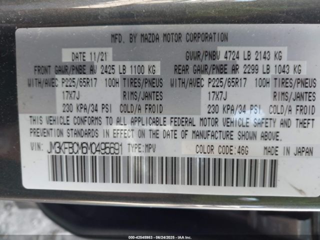 2021 MAZDA CX-5 JM3KFBCM6M0495691 Photo 8