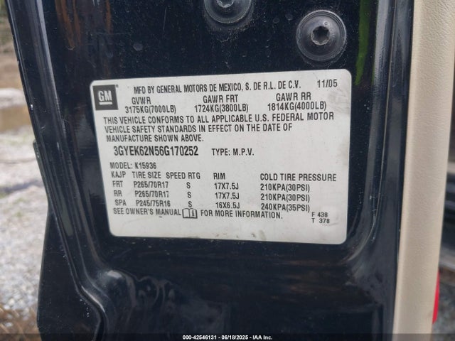 2006 CADILLAC ESCALADE EXT 3GYEK62N56G170252 Photo 8