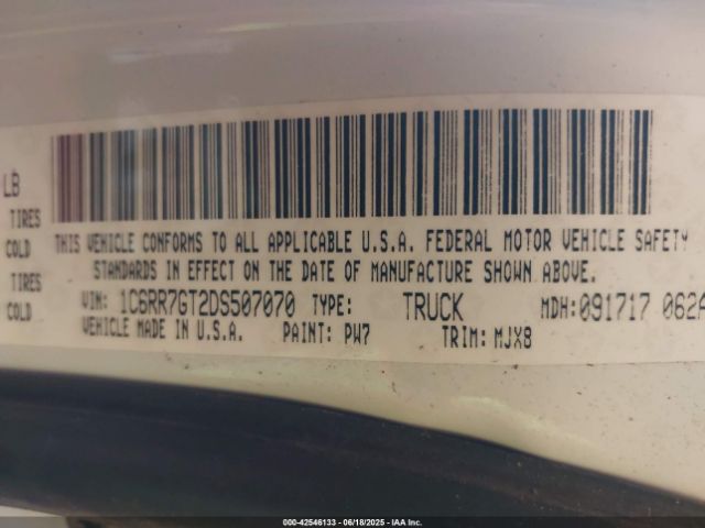 2013 RAM 1500 1C6RR7GT2DS507070 Photo 8