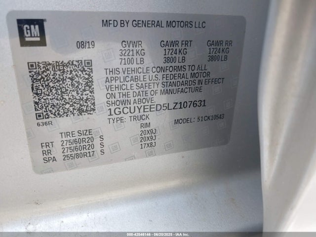 1GCUYEED5LZ107631 Chevrolet l84 - di, dfm, alum, gen 5, var 2