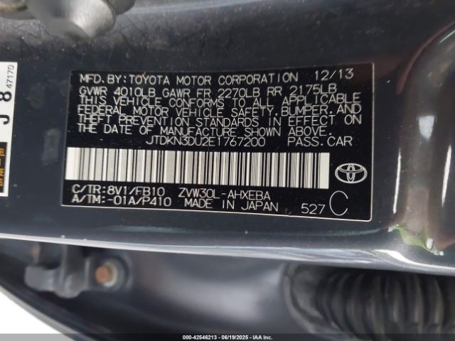 2014 TOYOTA PRIUS JTDKN3DU2E1767200 Photo 8