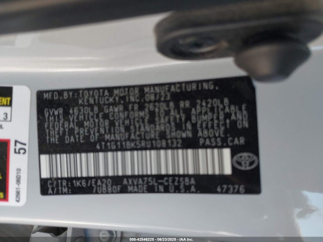 4T1G11BK5RU108132 Toyota a25a-fks