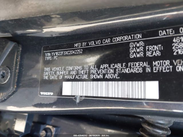 2012 VOLVO S60 YV1622FSXC2042252 Photo 8