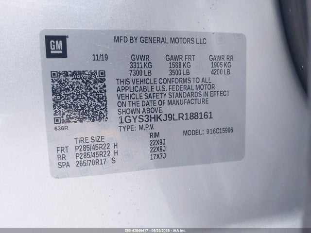2020 CADILLAC ESCALADE ESV 1GYS3HKJ9LR188161 Photo 8