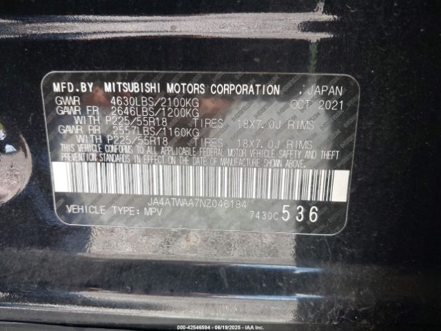 2022 MITSUBISHI ECLIPSE CROSS JA4ATWAA7NZ046184 Photo 8