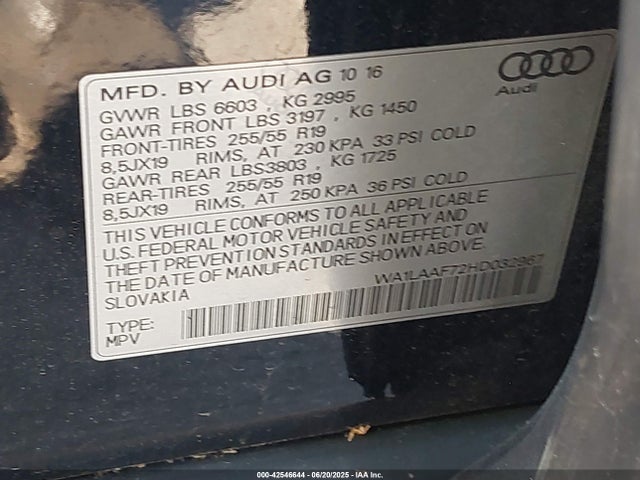 2017 AUDI Q7 WA1LAAF72HD032967 Photo 8
