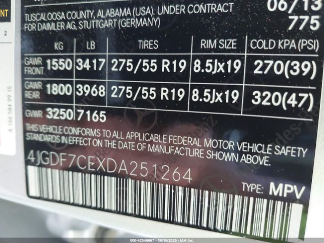 2013 MERCEDES-BENZ GL-CLASS 4JGDF7CEXDA251264 Photo 8