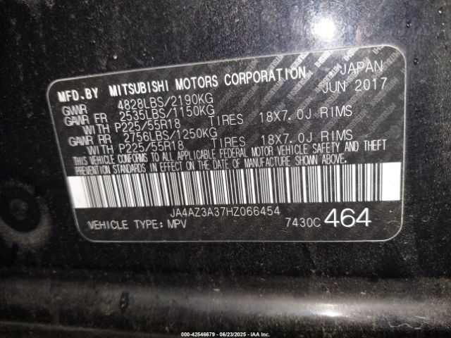 2017 MITSUBISHI OUTLANDER JA4AZ3A37HZ066454 Photo 8