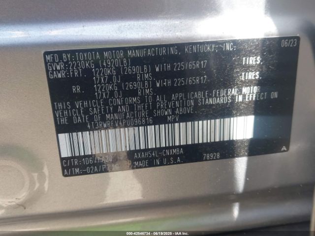 2023 TOYOTA RAV4 HYBRID 4T3RWRFV4PU096816 Photo 8