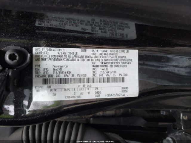 1FADP3F25EL388345 Ford 2014