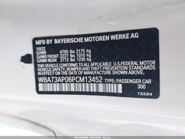 BMW 430I 2023 WBA73AP06PCM13452 Image 9