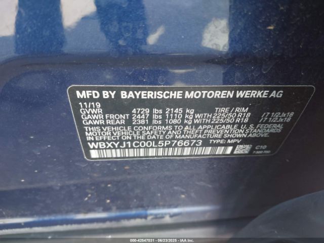 2020 BMW X2 WBXYJ1C00L5P76673 Photo 8