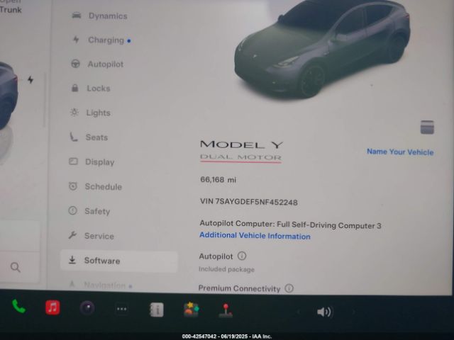 2022 TESLA MODEL Y 7SAYGDEF5NF452248 Photo 6