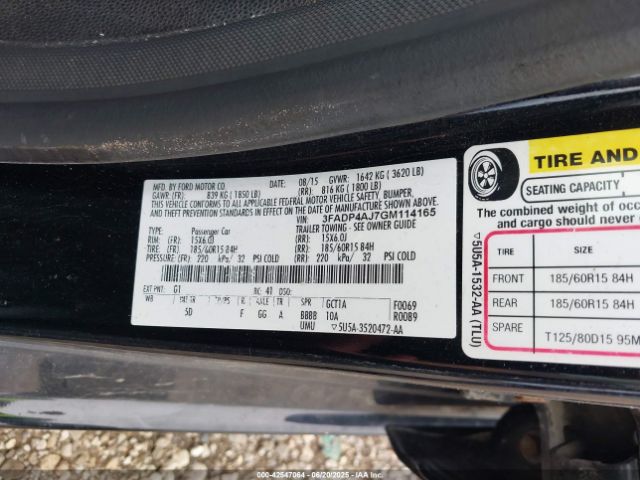 2016 FORD FIESTA 3FADP4AJ7GM114165 Photo 8