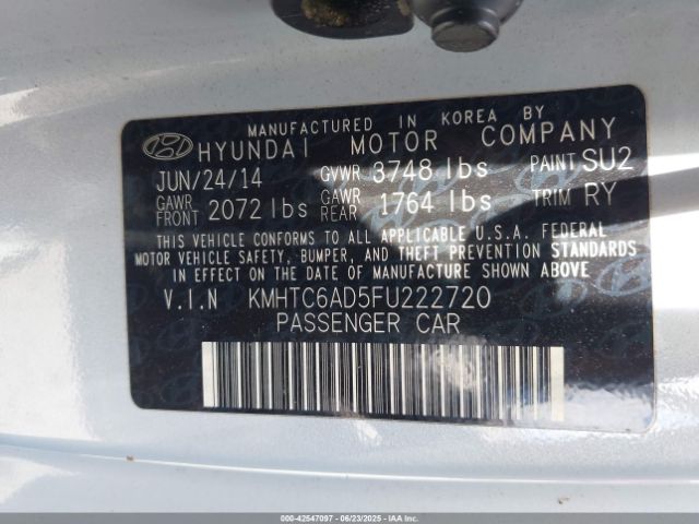 2015 HYUNDAI VELOSTER KMHTC6AD5FU222720 Photo 8