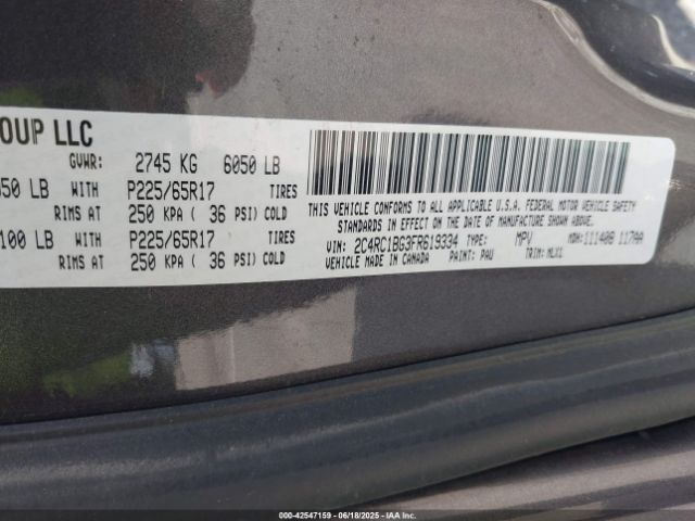 2C4RC1BG3FR619334 Chrysler Town and Country