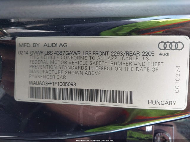 2015 AUDI A3 WAUACGFF1F1005093 Photo 8