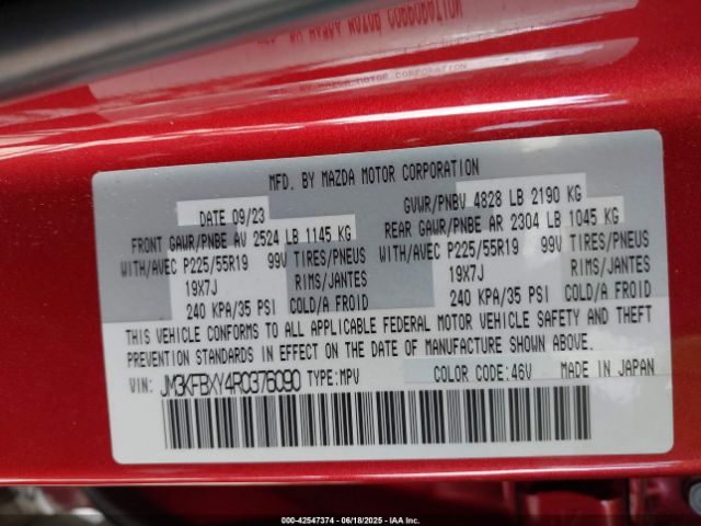 2024 MAZDA CX-5 JM3KFBXY4R0376090 Photo 8