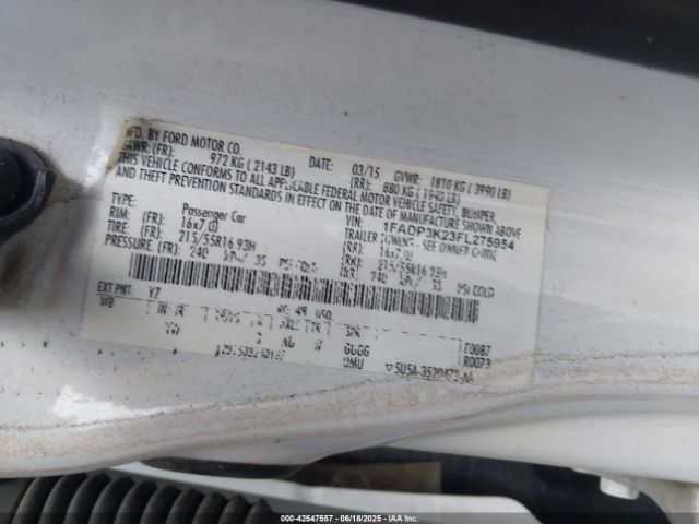 2015 FORD FOCUS 1FADP3K23FL275954 Photo 8