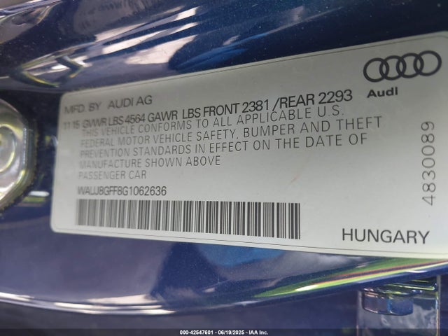 2016 AUDI A3 WAUJ8GFF8G1062636 Photo 8